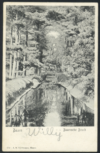 16908 Gezicht op de vijver De Flesch in het Baarnsche Bos te Baarn.